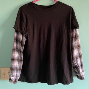 Urban Outfitters Vintage Plaid Layered Skater Tee